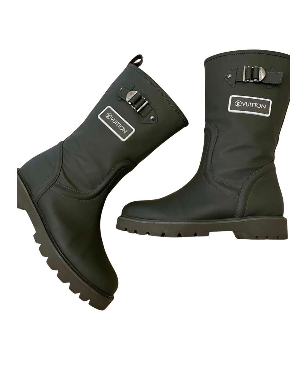 Louis Vuitton Rubber Territory Flat Half Boots Size 38
