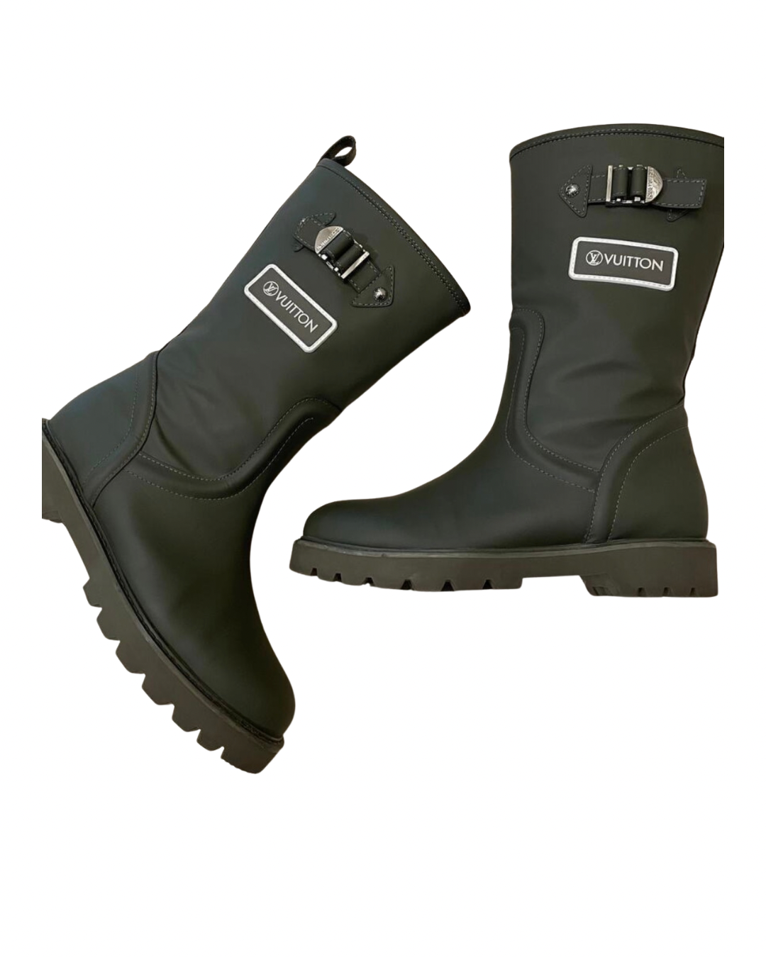 Louis Vuitton Rubber Territory Flat Half Boots Size 38