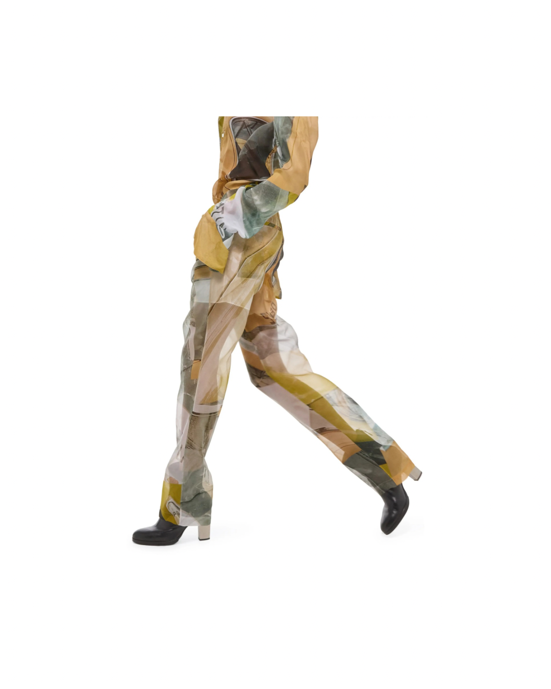 Helmut Lang Straight Leg Silk Pants