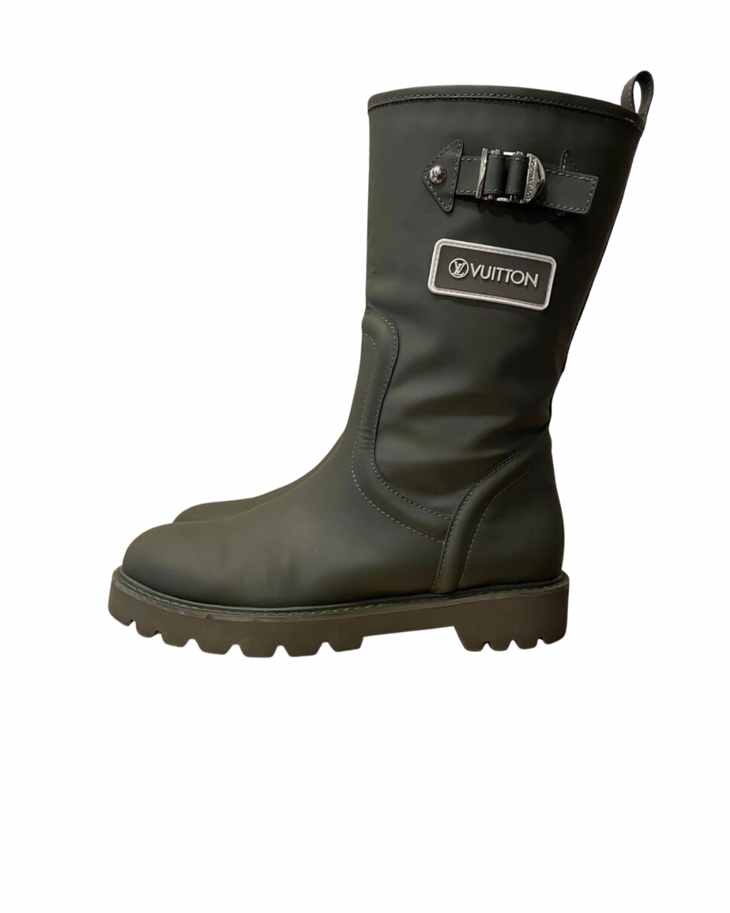 Louis Vuitton Rubber Territory Flat Half Boots Size 38