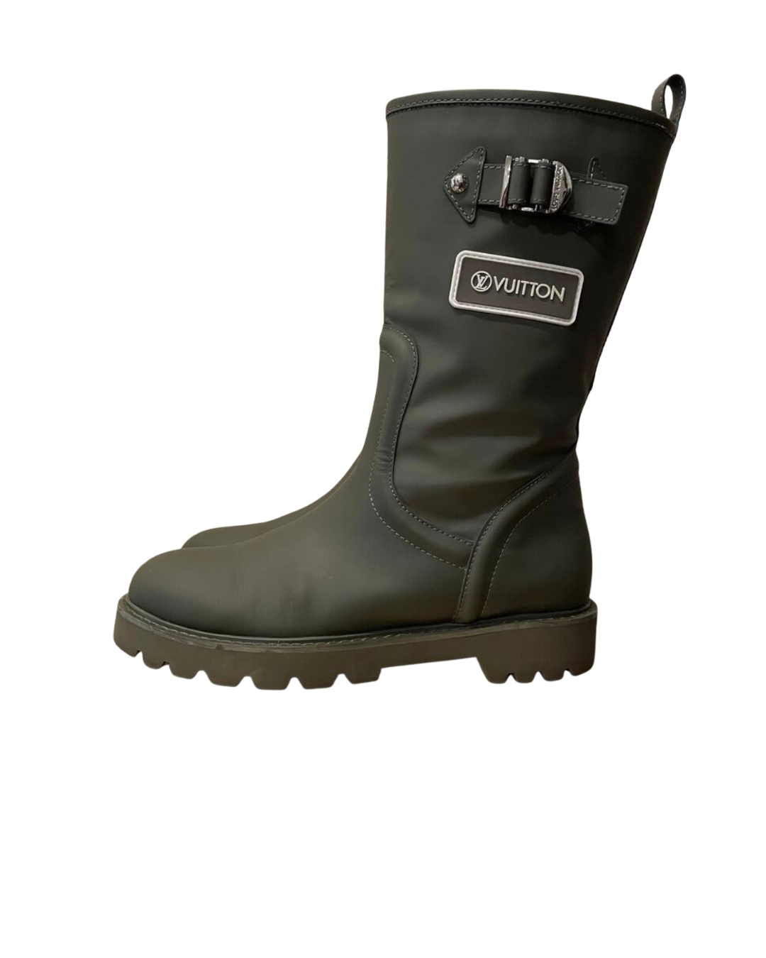 Louis Vuitton Rubber Territory Flat Half Boots Size 38
