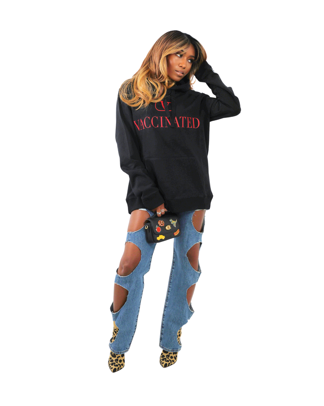 Valentino Vaccinated Hoodie Size Medium